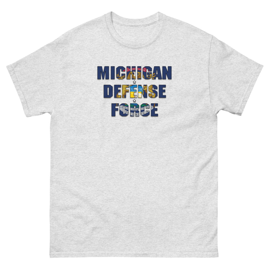 Michigan Defense Force Flag T-Shirt - Image 8
