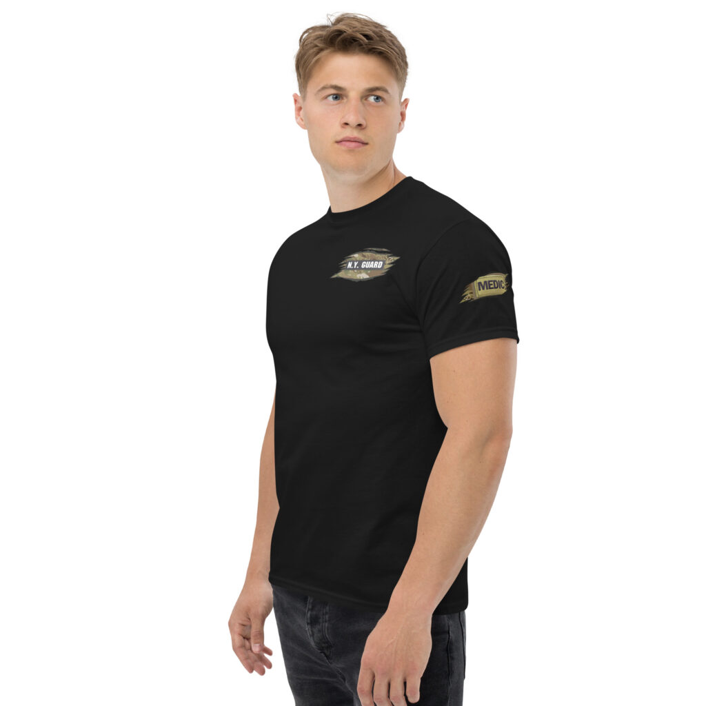 Representing The New York Guard Medic & State Flag Patch T-Shirt - Image 8