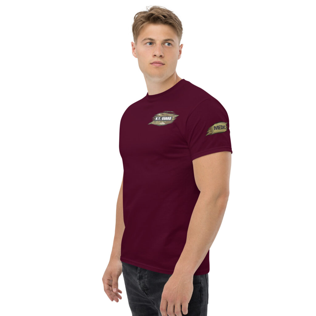 Representing The New York Guard Medic & State Flag Patch T-Shirt - Image 4