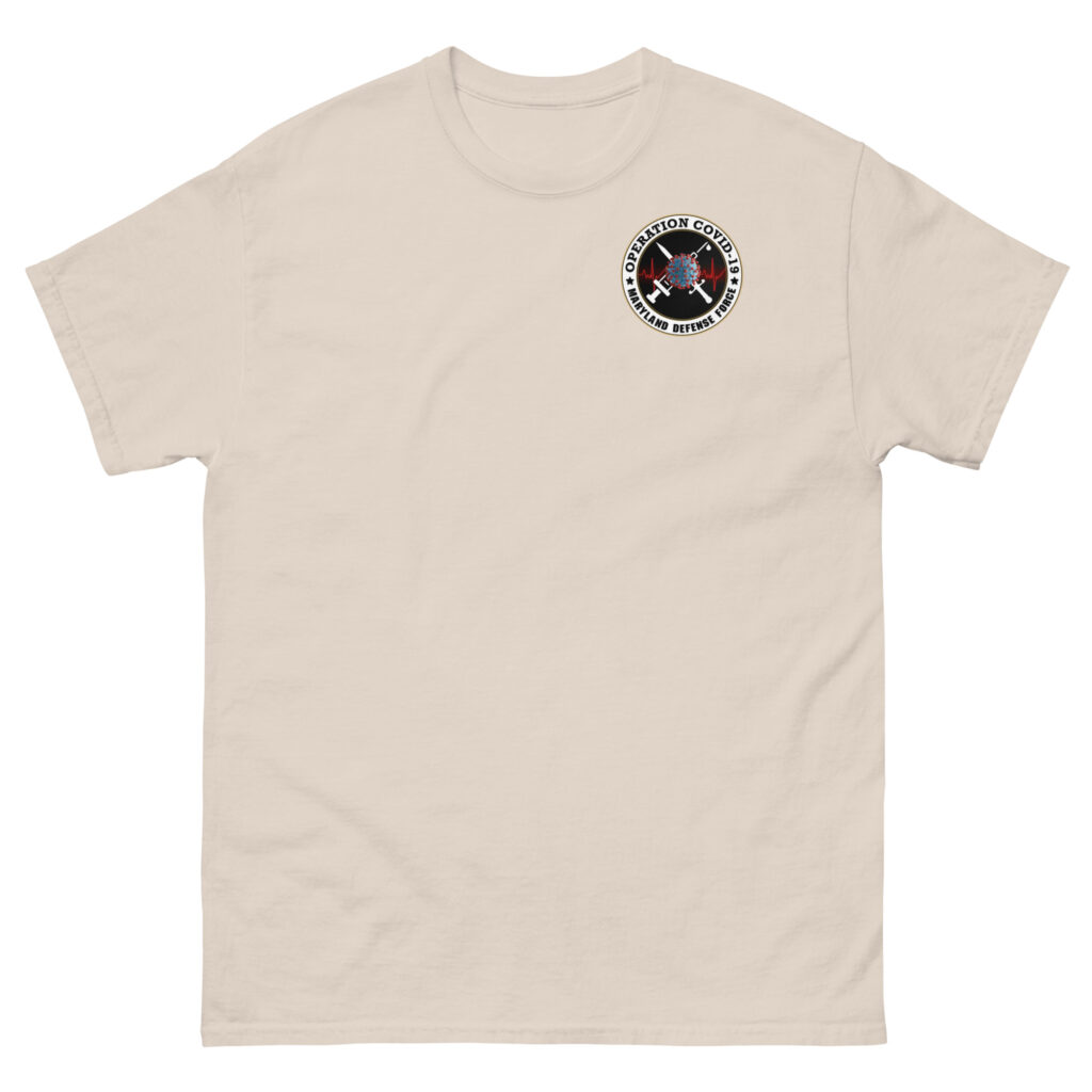 Maryland Defense Force Operation Covid-19 T-Shirt - Image 6