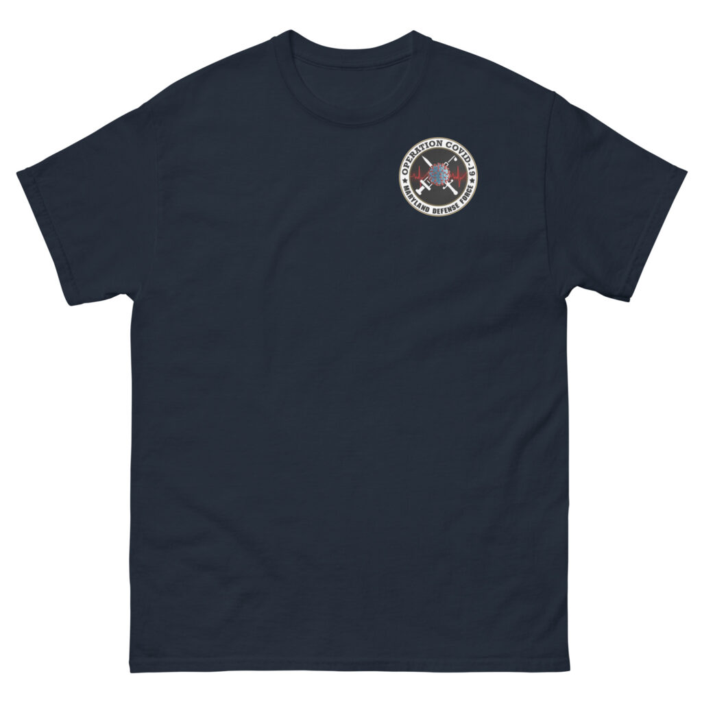 Maryland Defense Force Operation Covid-19 T-Shirt - Image 3