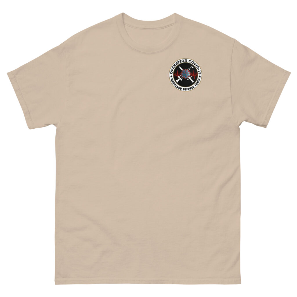 Maryland Defense Force Operation Covid-19 T-Shirt - Image 5