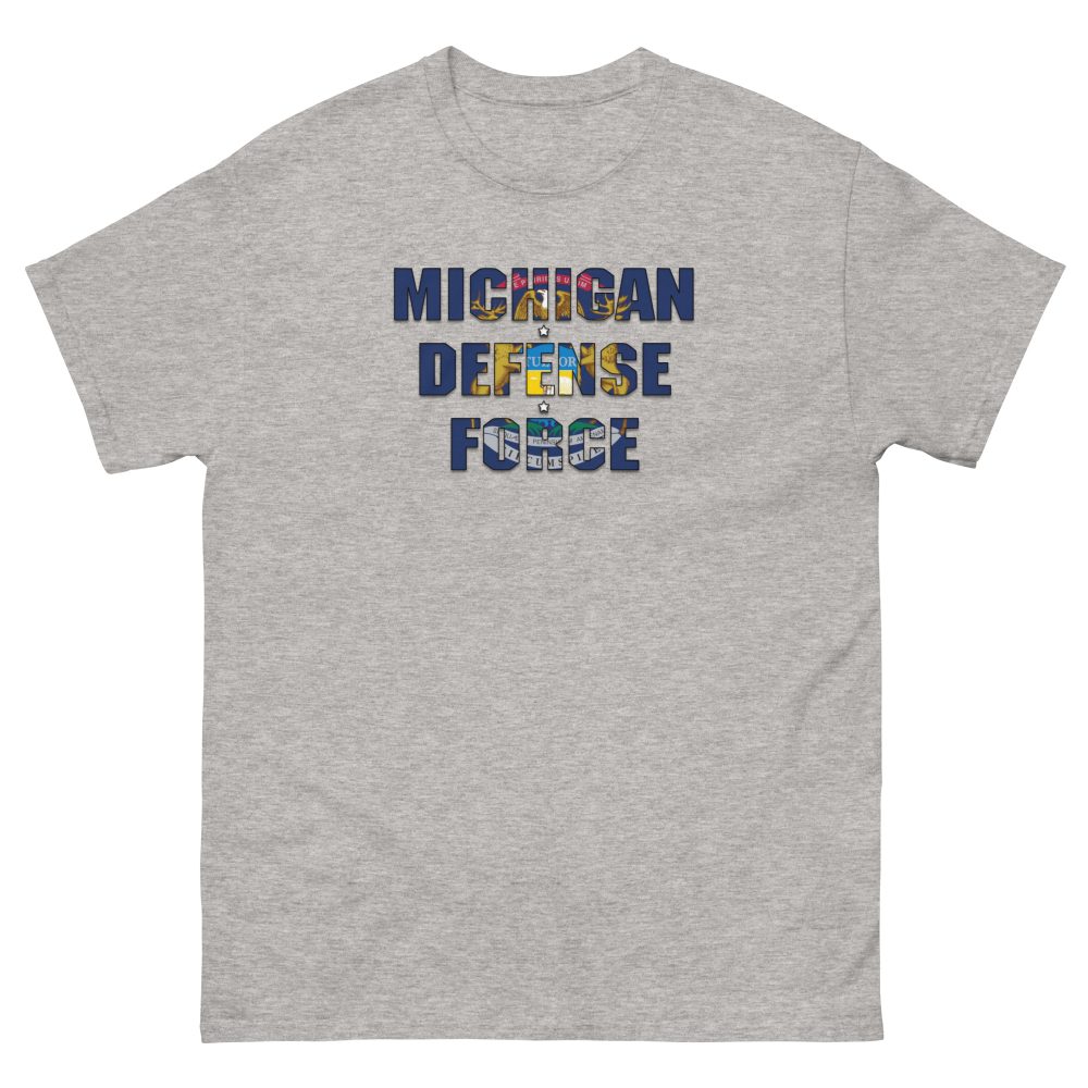 Michigan Defense Force Flag T-Shirt - Image 3