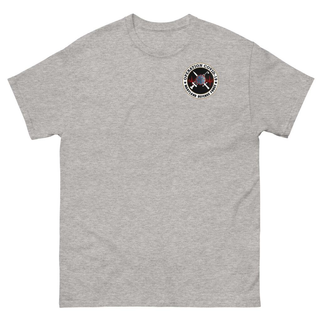 Maryland Defense Force Operation Covid-19 T-Shirt - Image 4