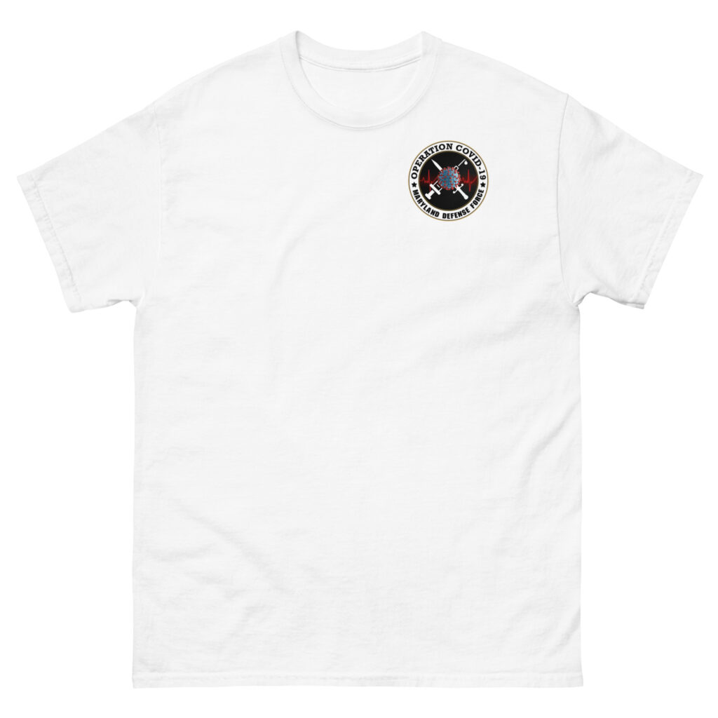 Maryland Defense Force Operation Covid-19 T-Shirt - Image 8