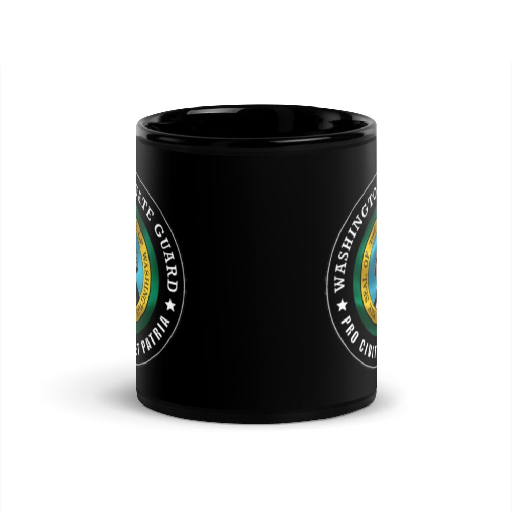 Washington State Guard Black Glossy Mug - Image 2