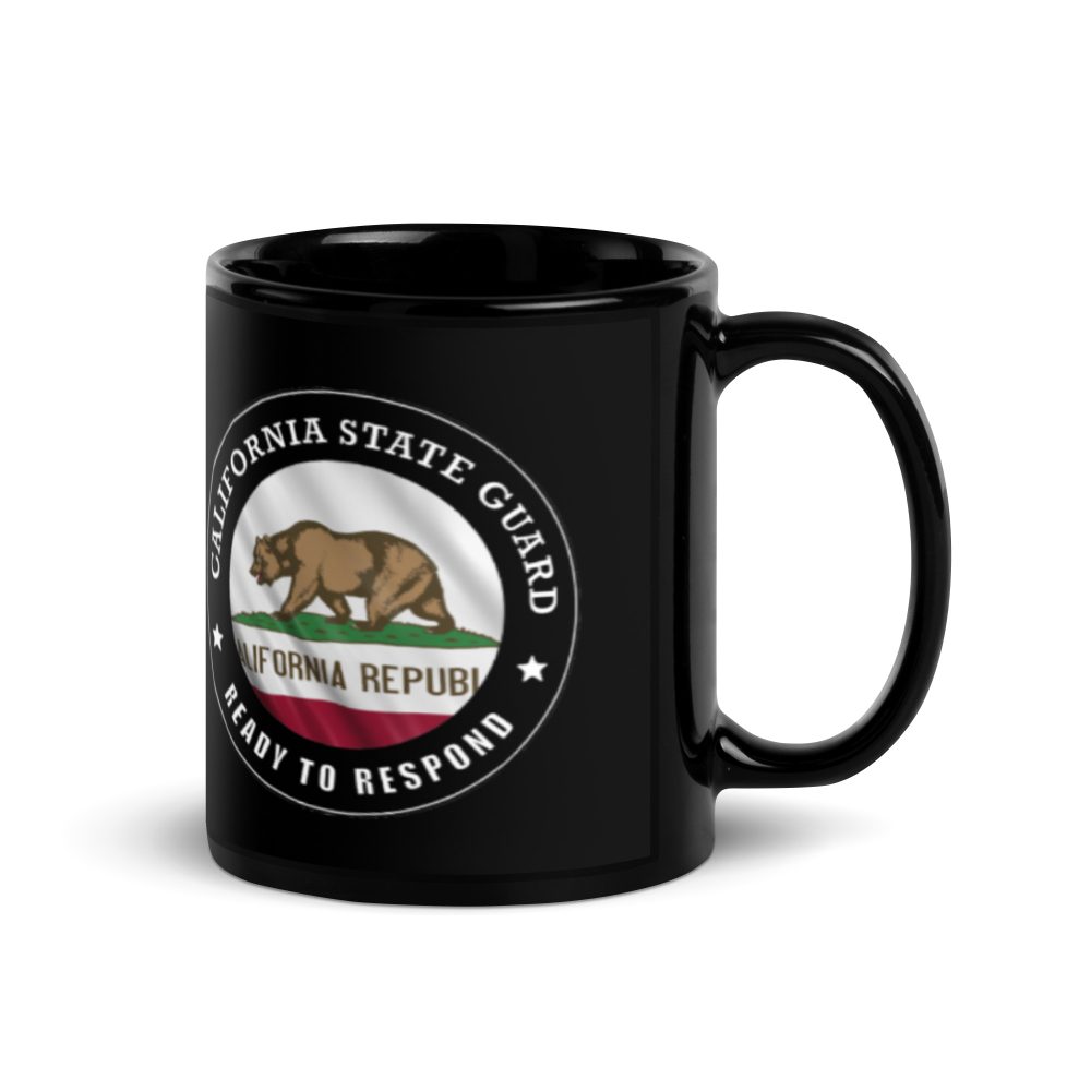 California State Guard 'Ready to Respond' Black Glossy Mug