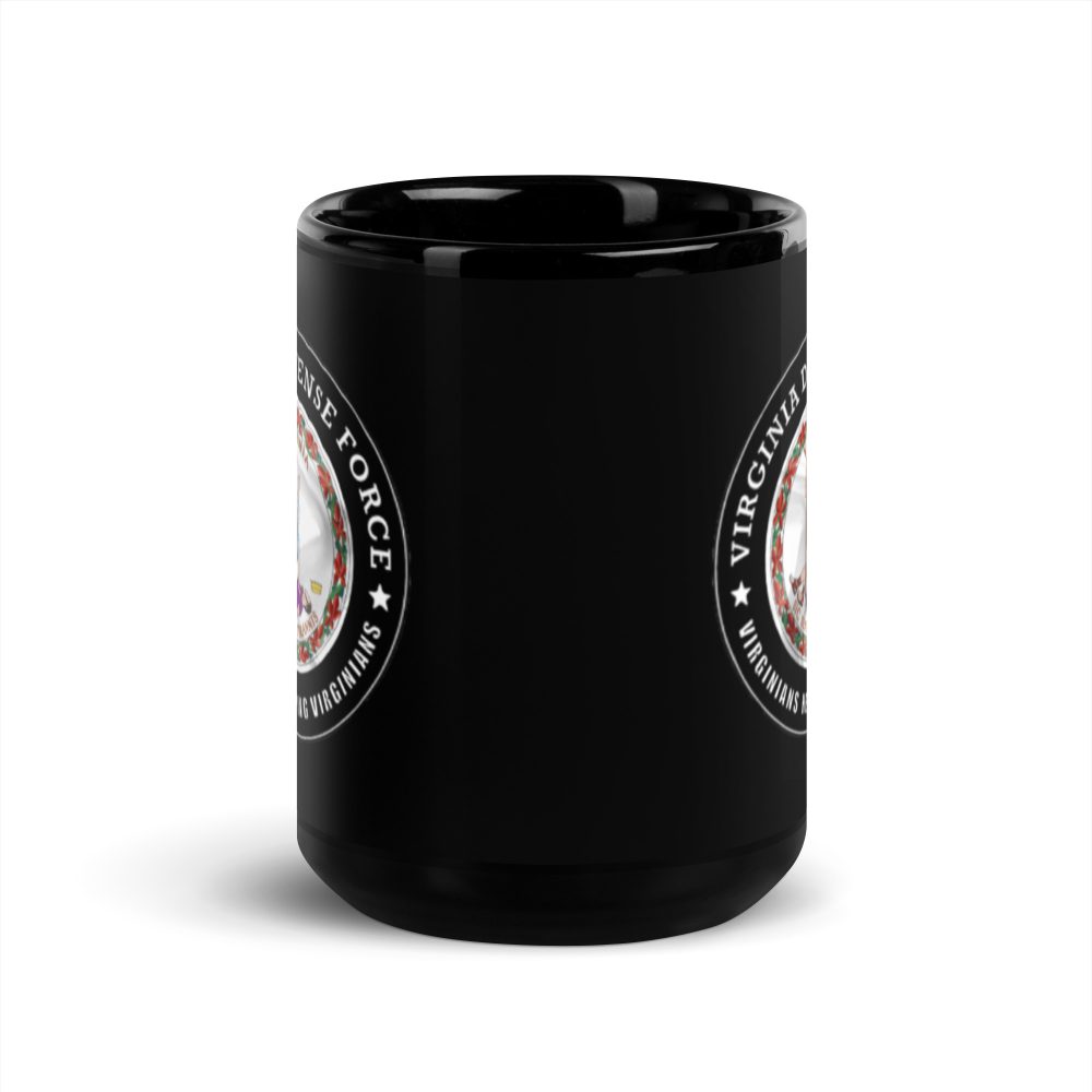 Virginia Defense Force Black Glossy Mug - Image 6
