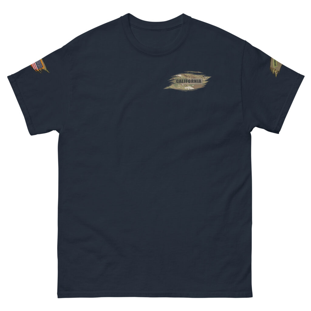 Representing The California State Guard Search & Rescue & State Flag Patch T-Shirt - Image 3