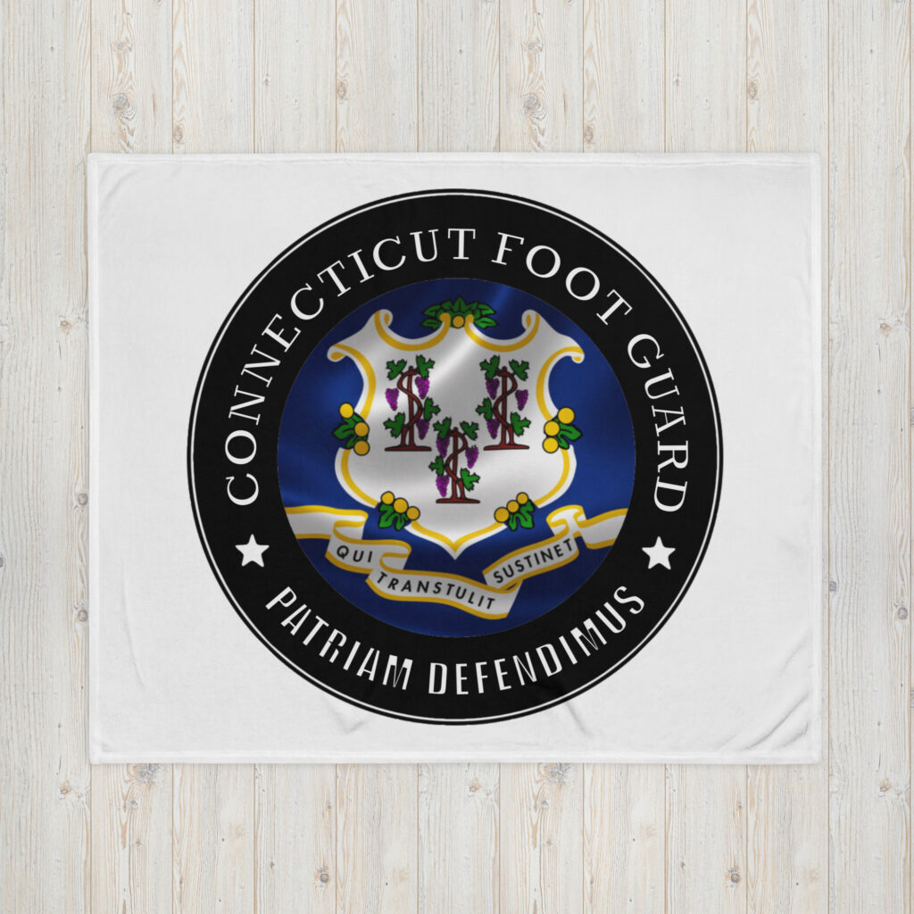 Connecticut Foot Guard ‘Patriam Defendimus’ Throw Blanket - Image 2