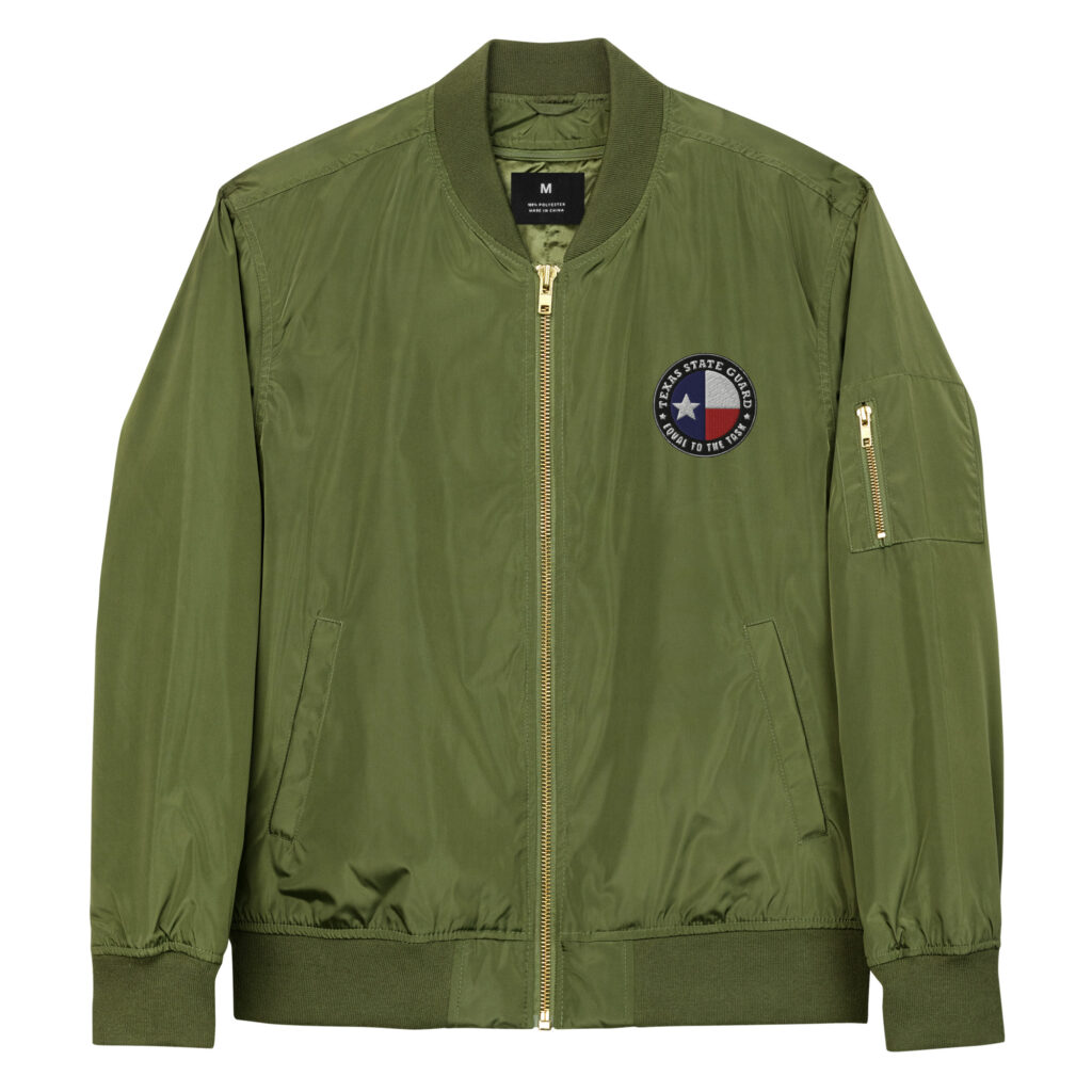Texas State Guard ‘Equal To The Task’ Bomber Jacket - Image 3
