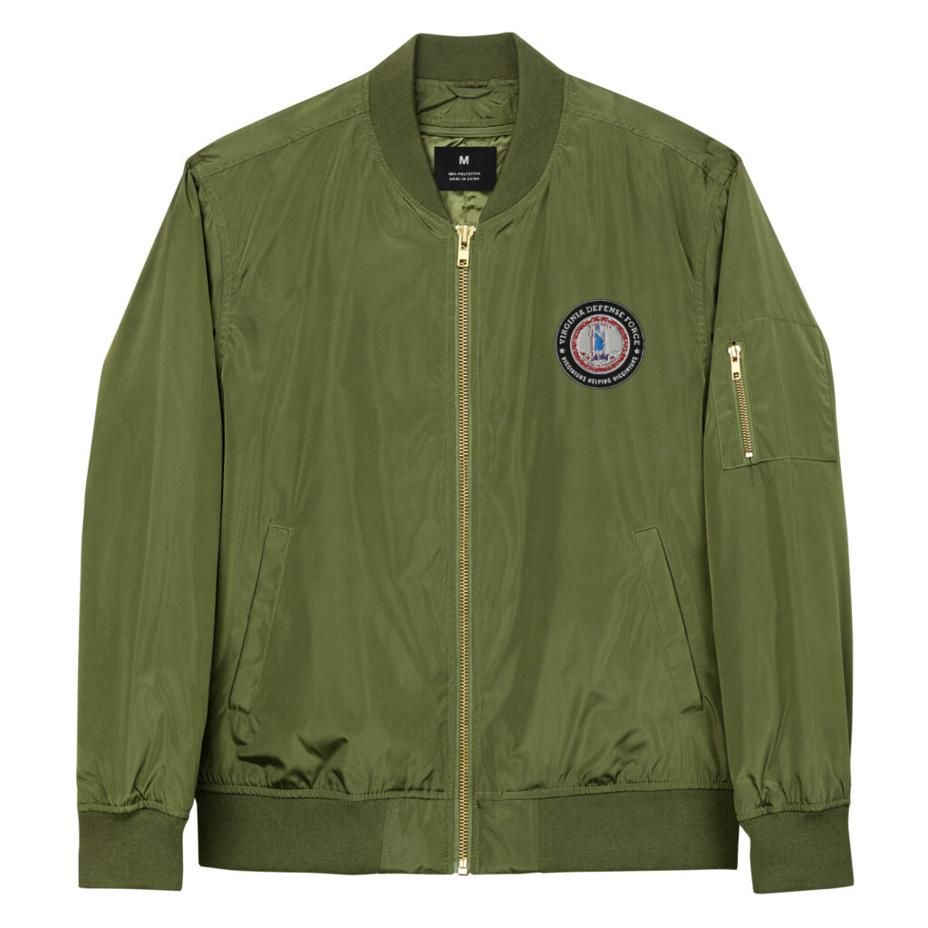 Virginia Defense Force 'Virginians Helping Virginians' Bomber Jacket - Image 3