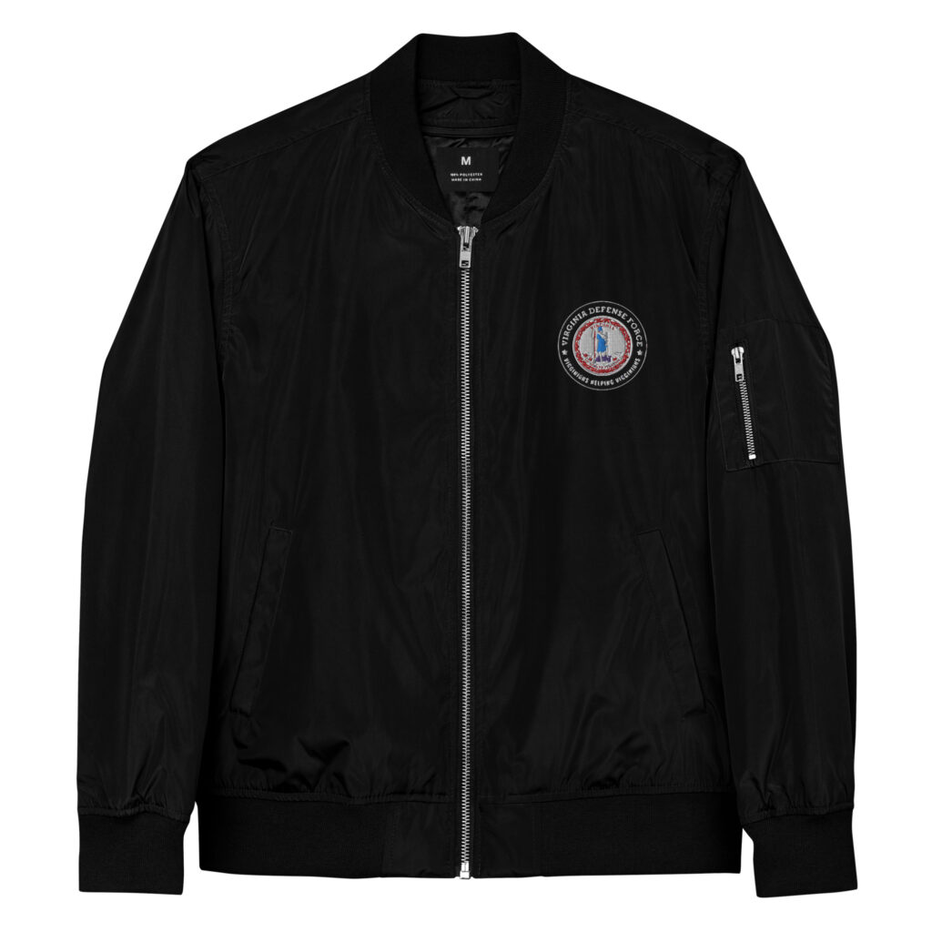 Virginia Defense Force 'Virginians Helping Virginians' Bomber Jacket