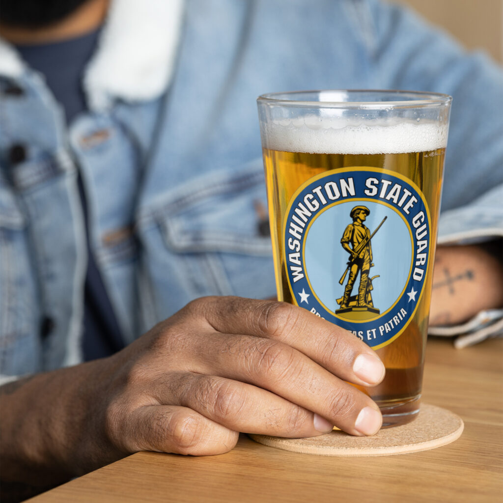Washington State Guard Pint Glass
