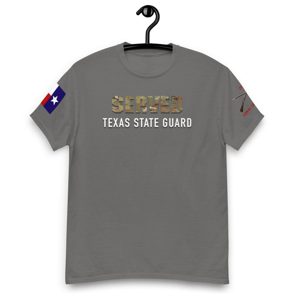 Texas State Guard SERVED T-Shirt With Cross Rifles - Image 5