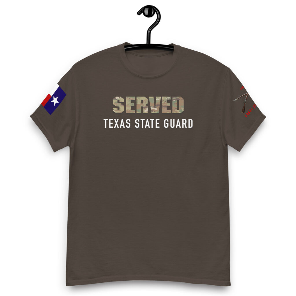 Texas State Guard SERVED T-Shirt With Cross Rifles - Image 3