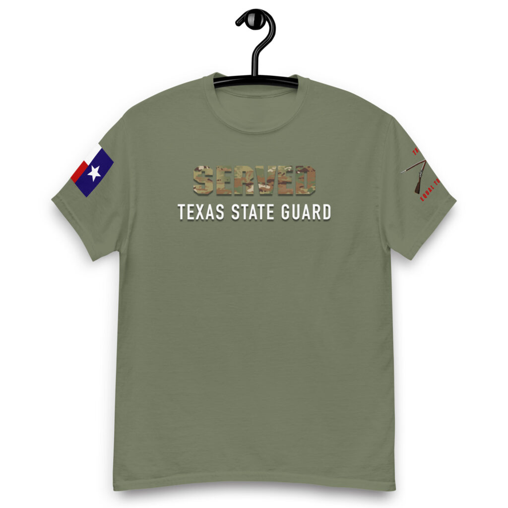 Texas State Guard SERVED T-Shirt With Cross Rifles - Image 6