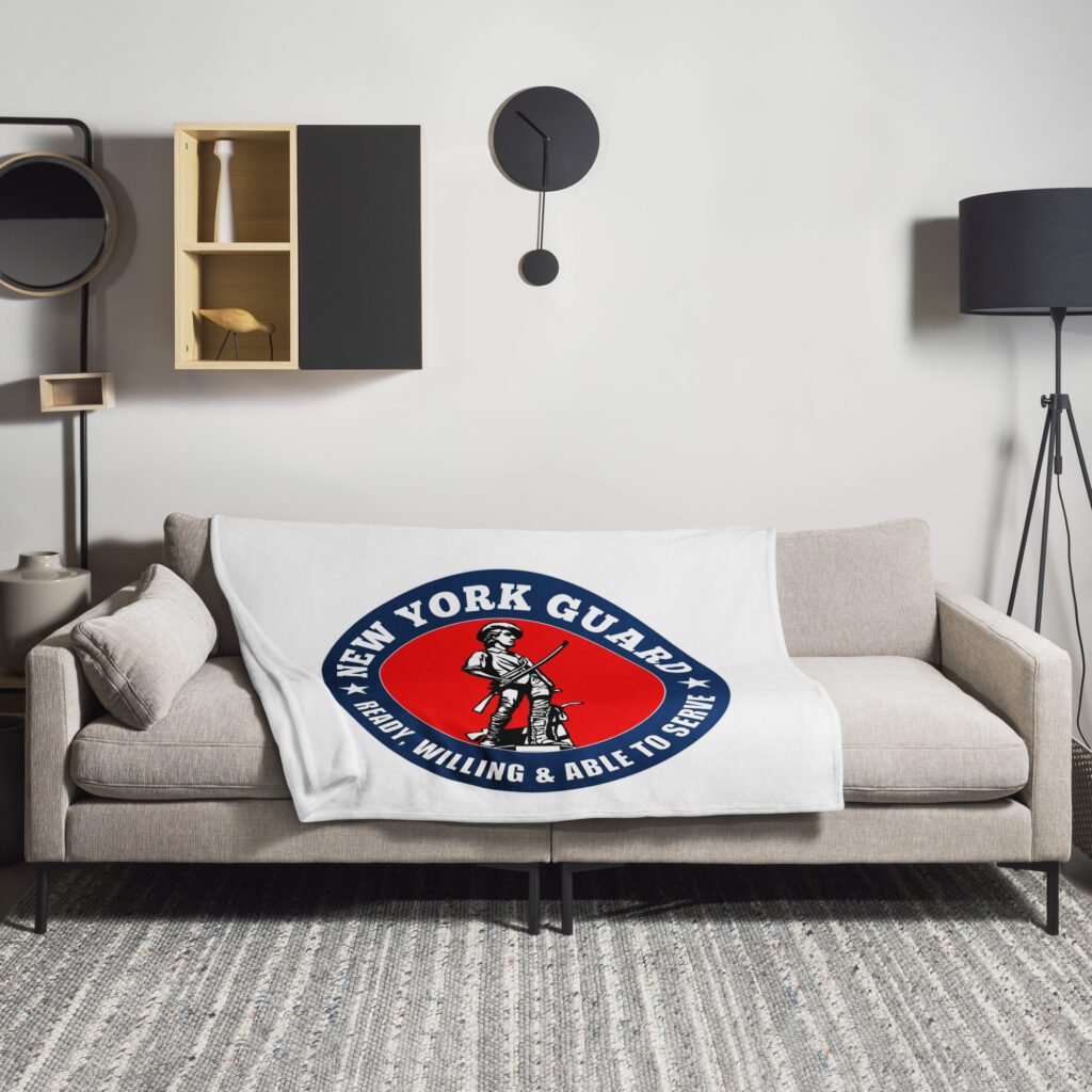New York Guard Bold Minuteman Throw Blanket - Image 2