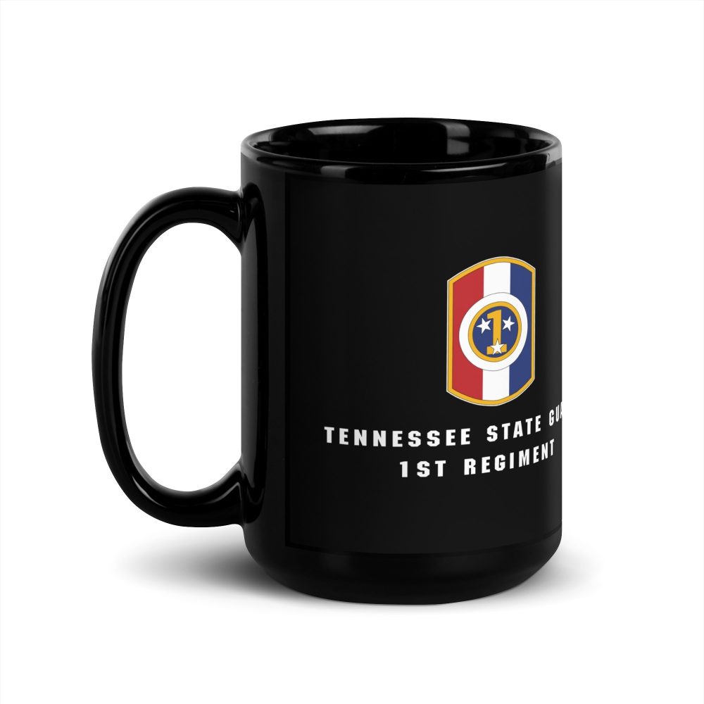 Tennessee State Guard 1st Regiment Black Glossy Mug - Image 4