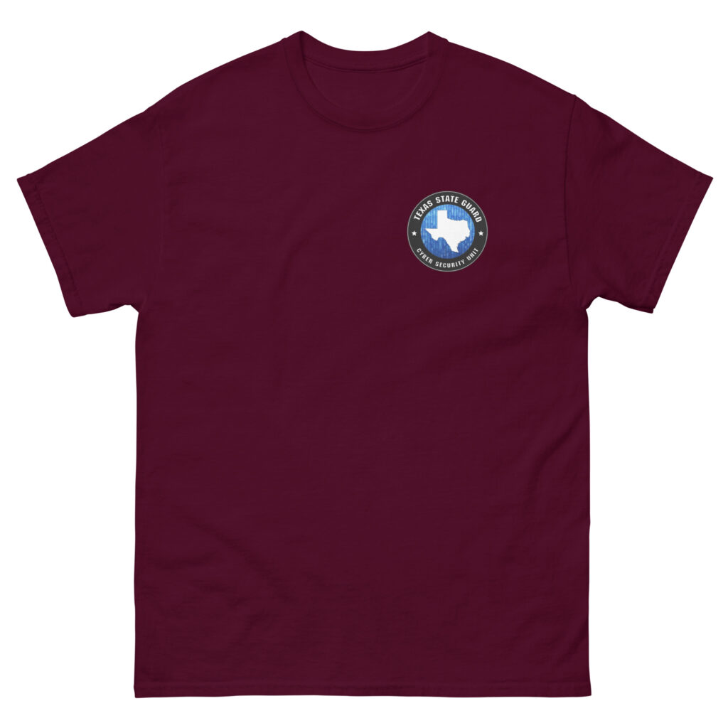 Texas State Guard Cyber Security Unit T-Shirt - Image 2
