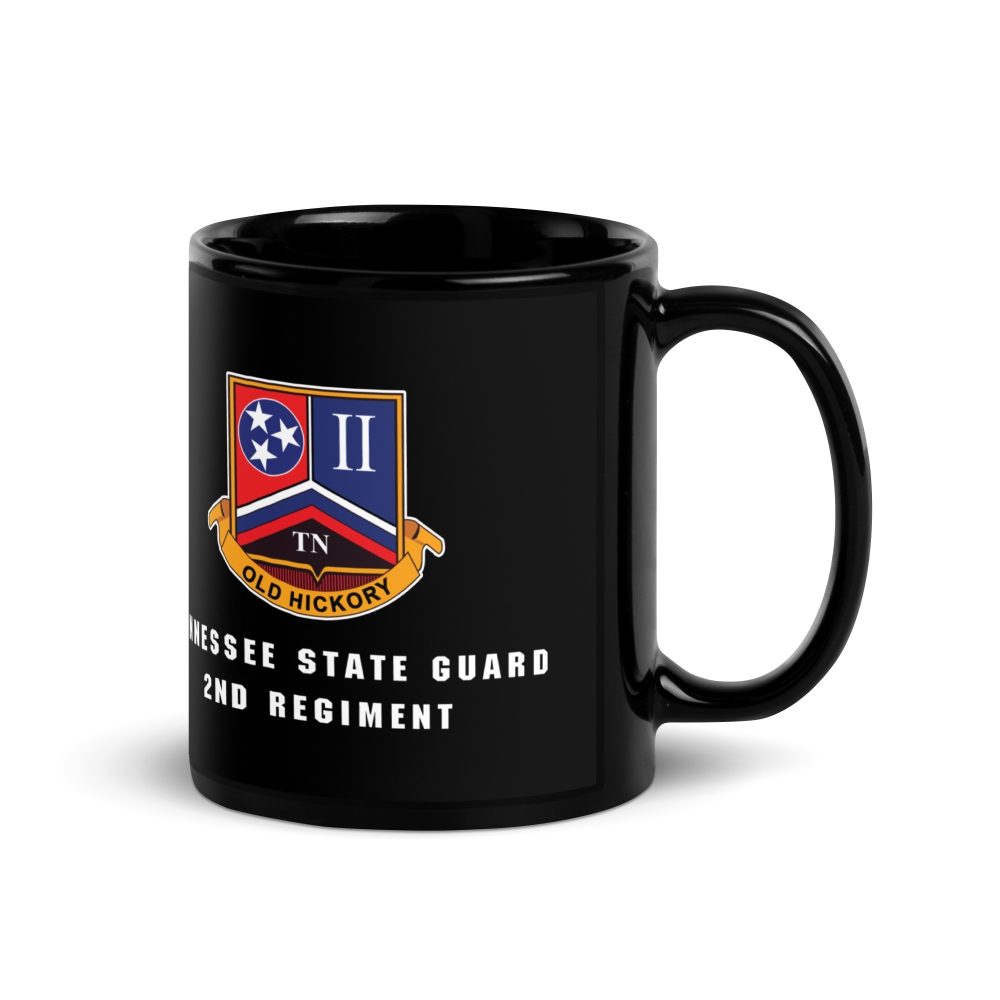 Tennessee State Guard 2nd Regiment Black Glossy Mug - Image 2
