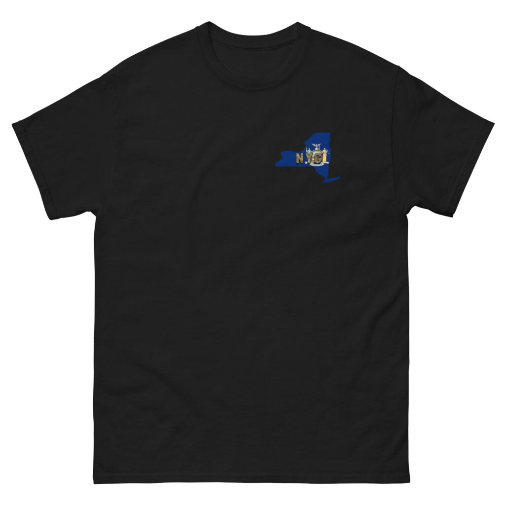 New York Guard With State Flag T-Shirt
