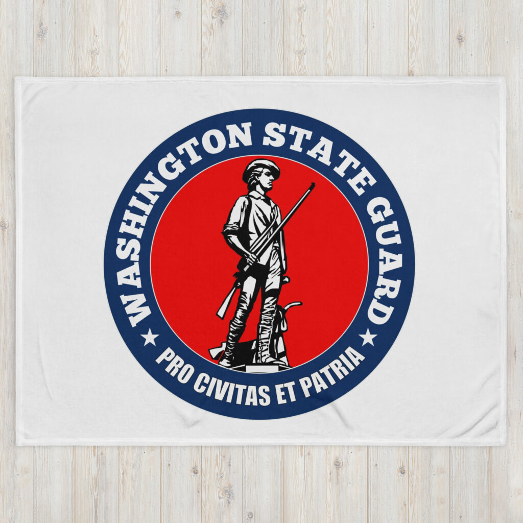 Washington State Guard Bold Minuteman Throw Blanket