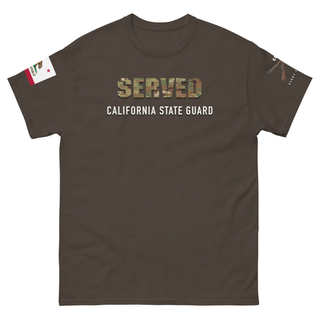 California State Guard Served T-Shirt With Cross Rifles - Image 7