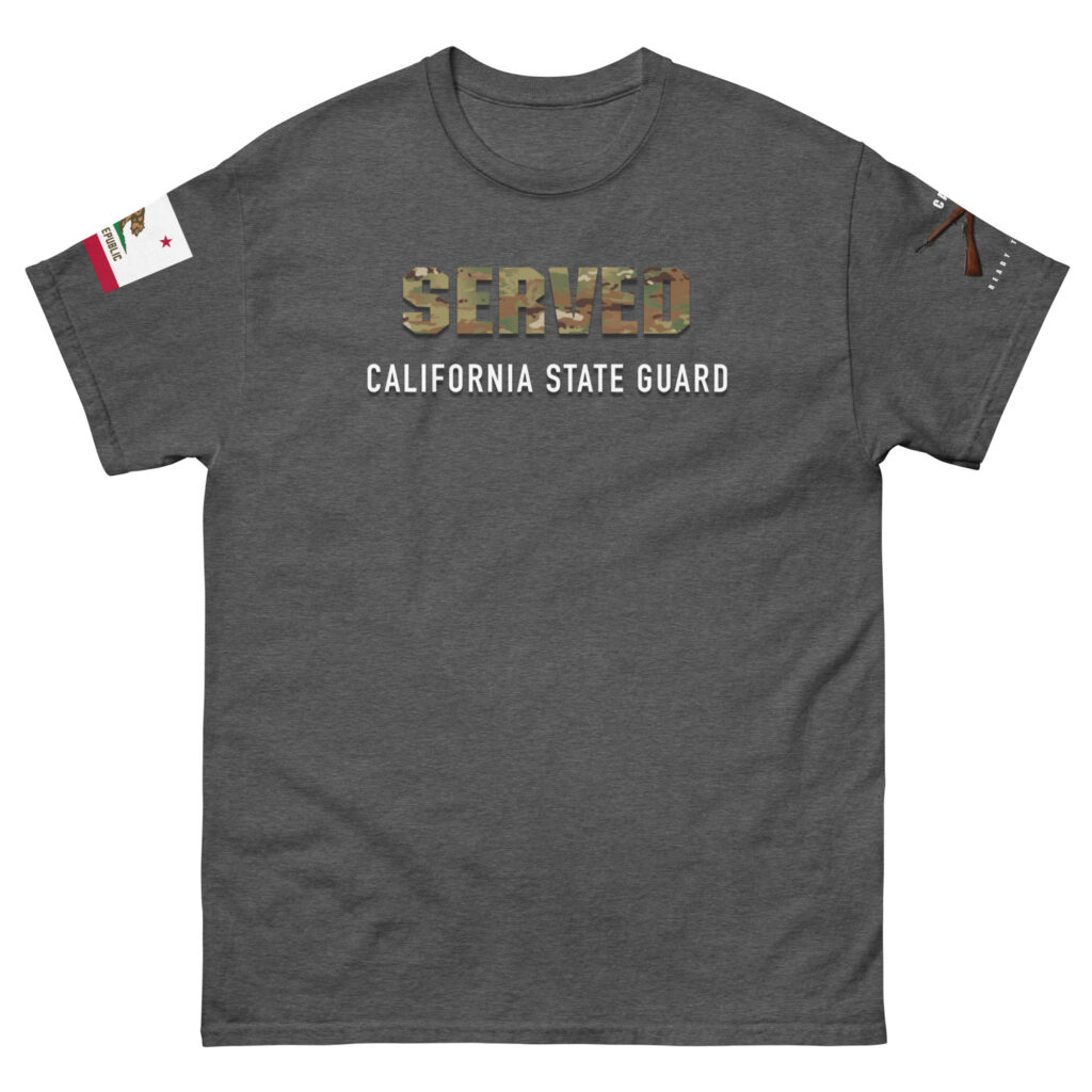 California State Guard Served T-Shirt With Cross Rifles - Image 10