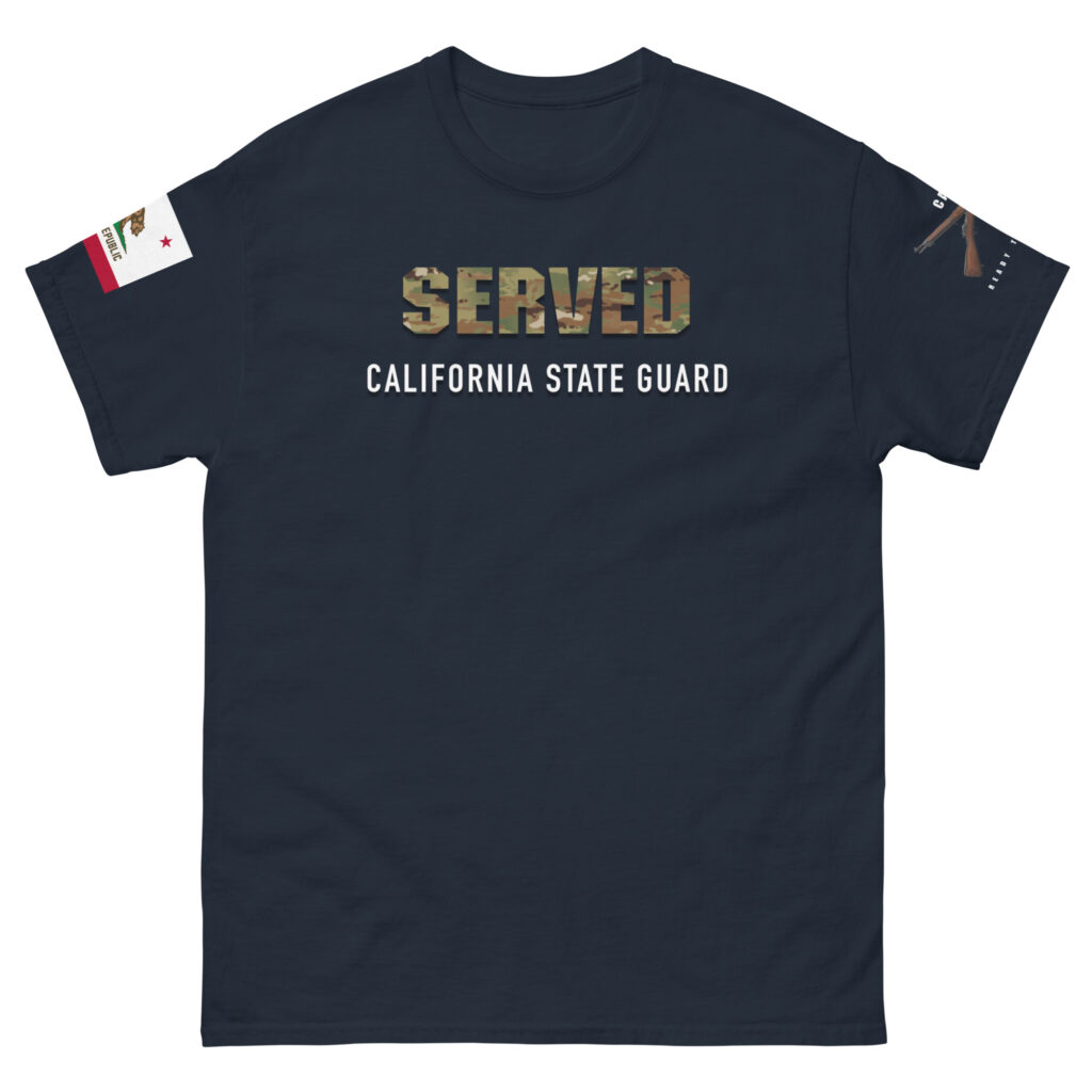California State Guard Served T-Shirt With Cross Rifles - Image 4