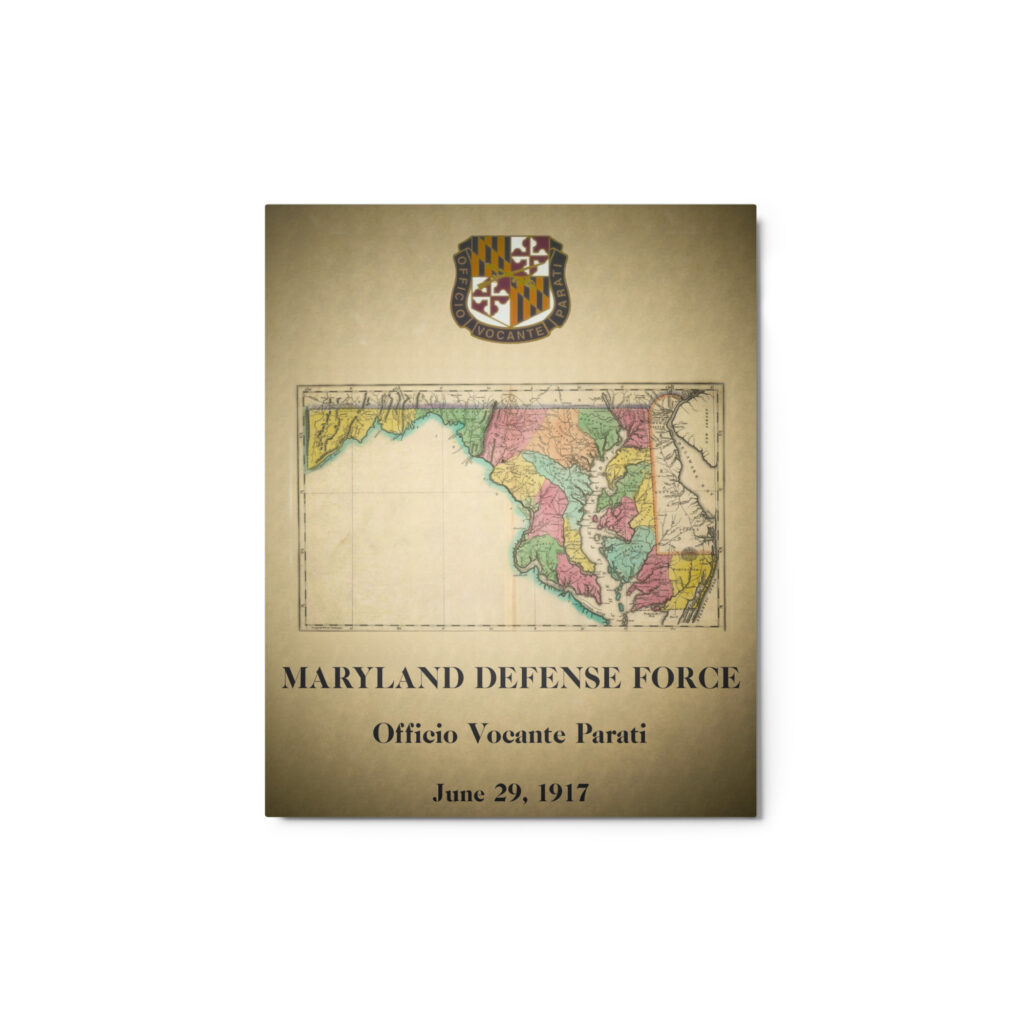 State of Maryland Honoring the Defense Force Metal Print