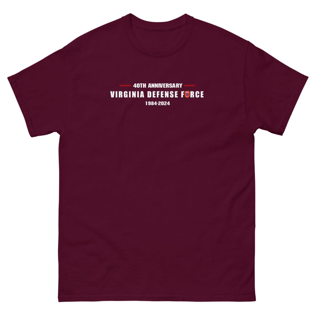 Virginia Defense Force 40th Anniversary T-Shirt - Image 2