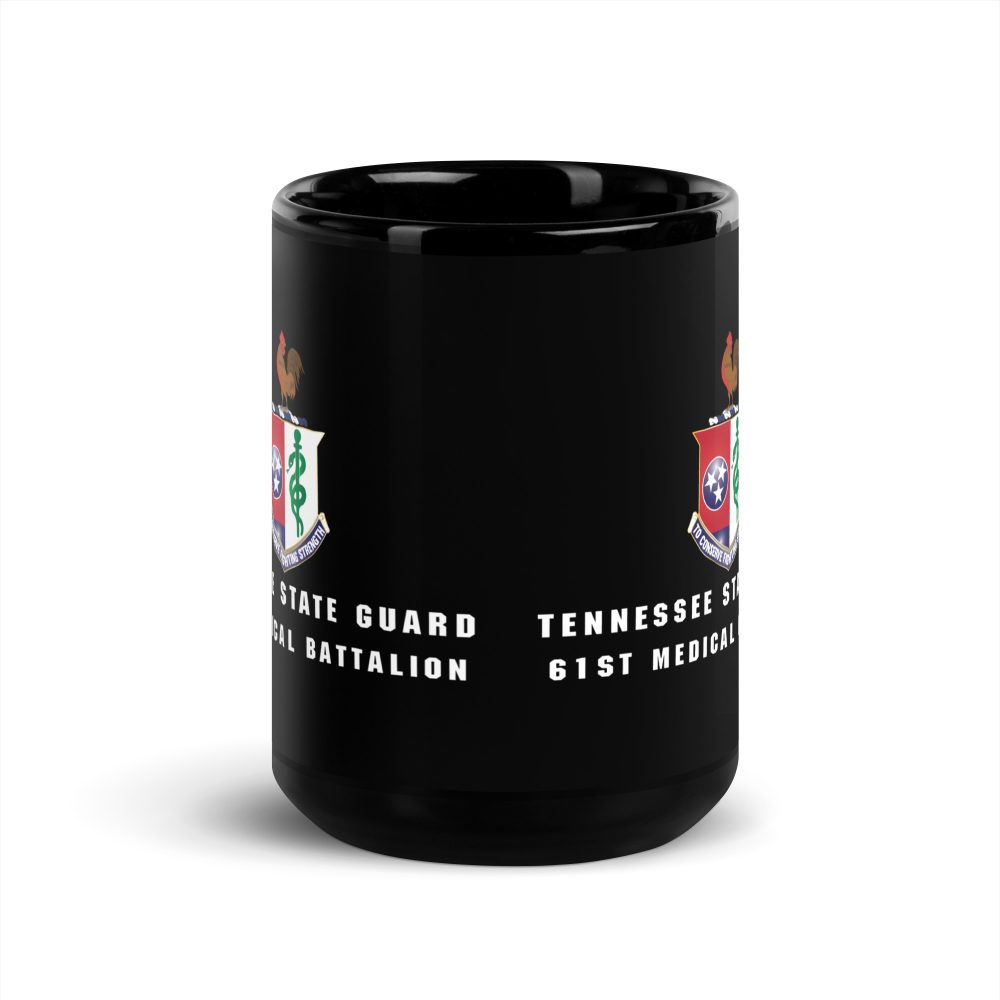 Tennessee State Guard 61st Medical Battalion Black Glossy Mug - Image 6