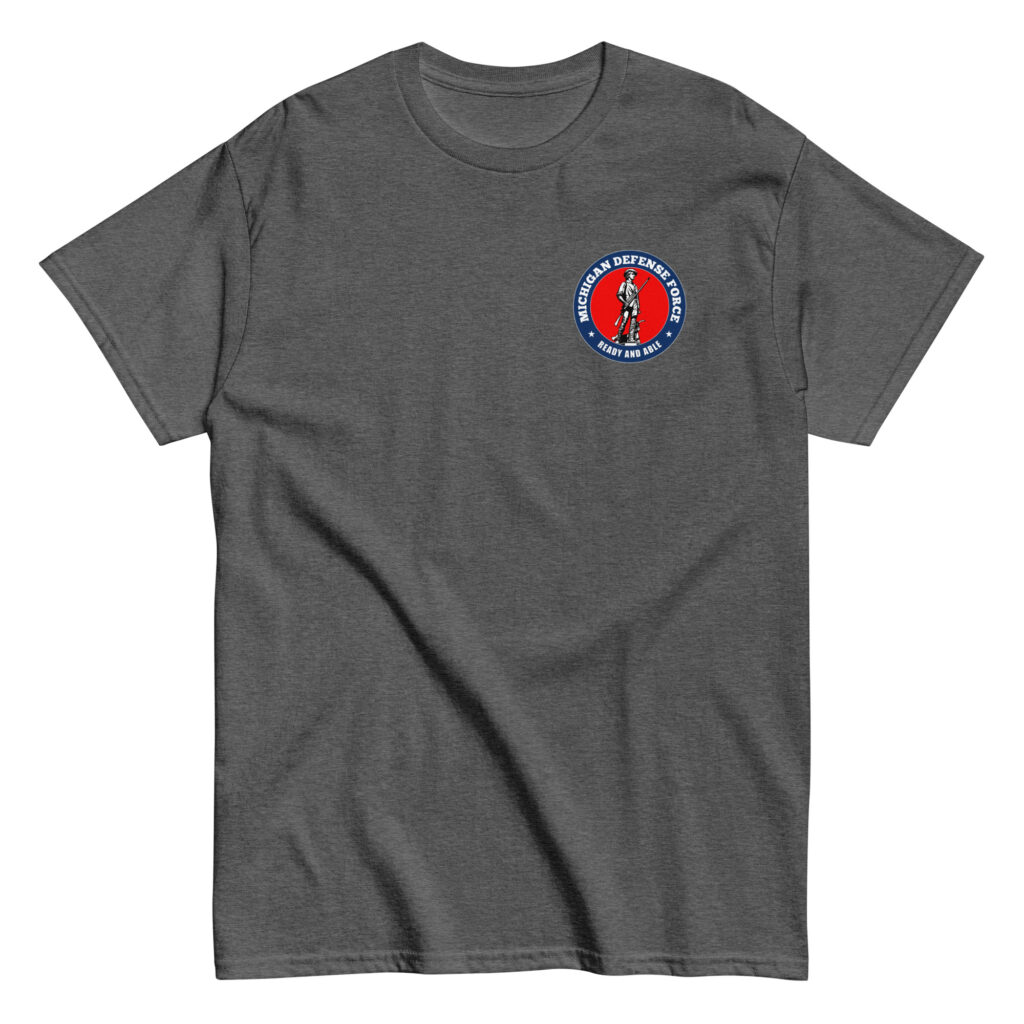 Michigan Defense Force Bold Minuteman T-Shirt - Image 5