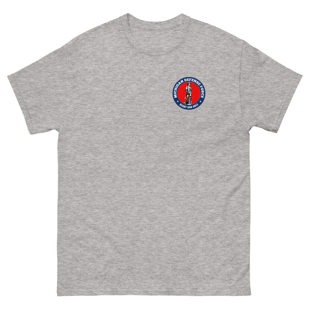 Michigan Defense Force Bold Minuteman T-Shirt - Image 11