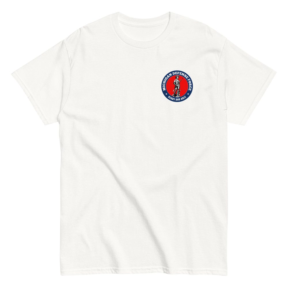 Michigan Defense Force Bold Minuteman T-Shirt - Image 13