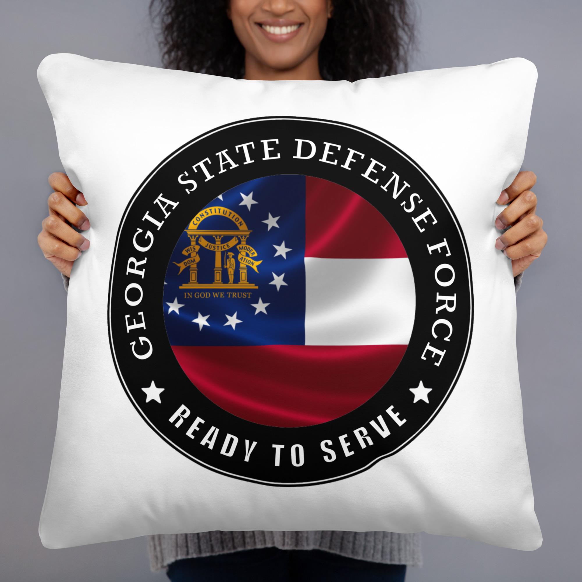 Georgia State Defense Force 'Ready To Serve' Pillow - Image 6