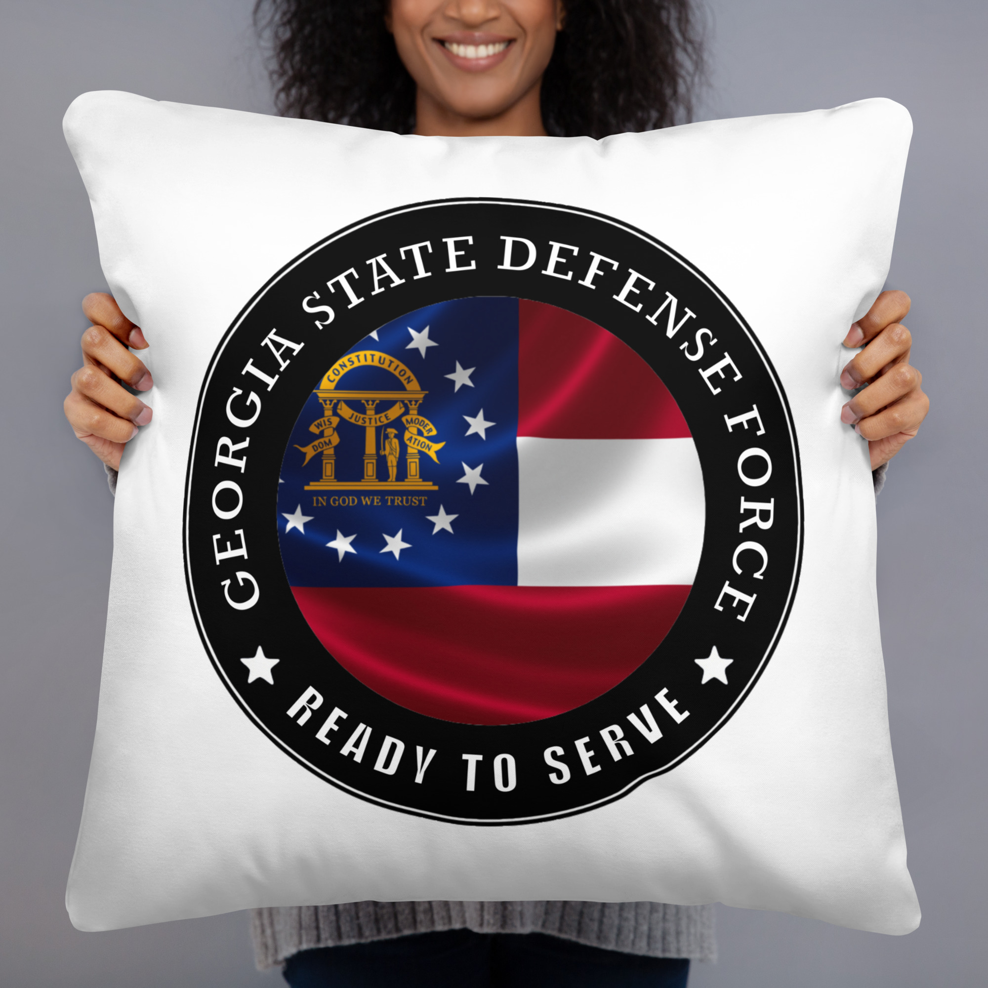 Georgia State Defense Force 'Ready To Serve' Pillow