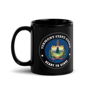 Vermont State Guard Black Glossy Mug