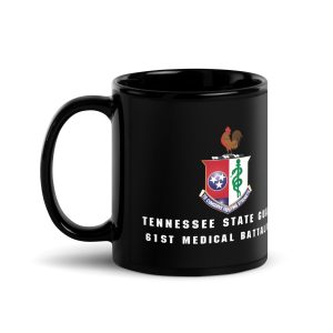 Tennessee State Guard 61st Medical Battalion Black Glossy Mug
