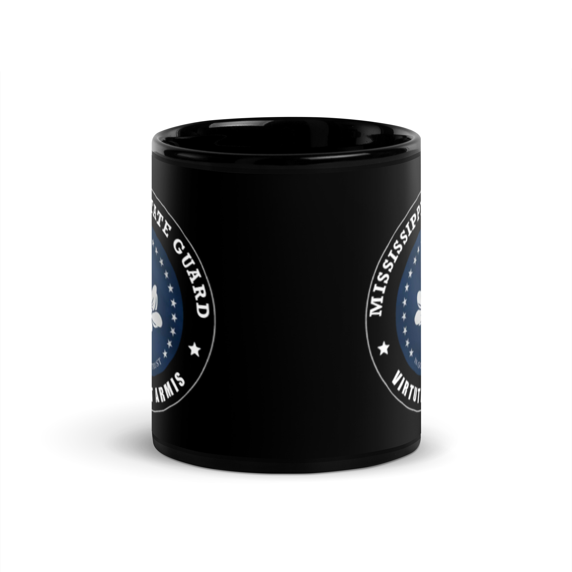 Mississippi State Guard Black Glossy Mug - Image 3