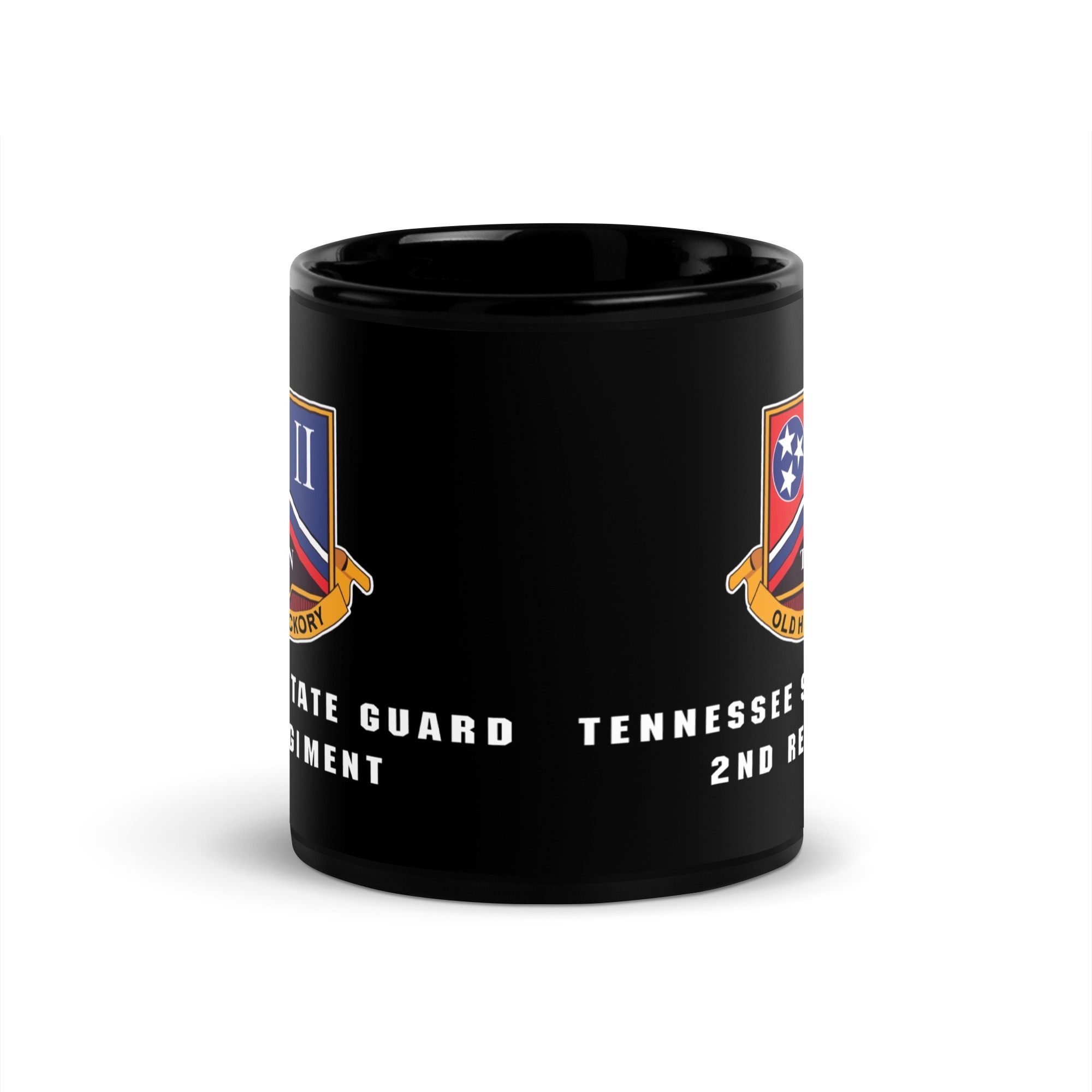 Tennessee State Guard 2nd Regiment Black Glossy Mug - Image 3
