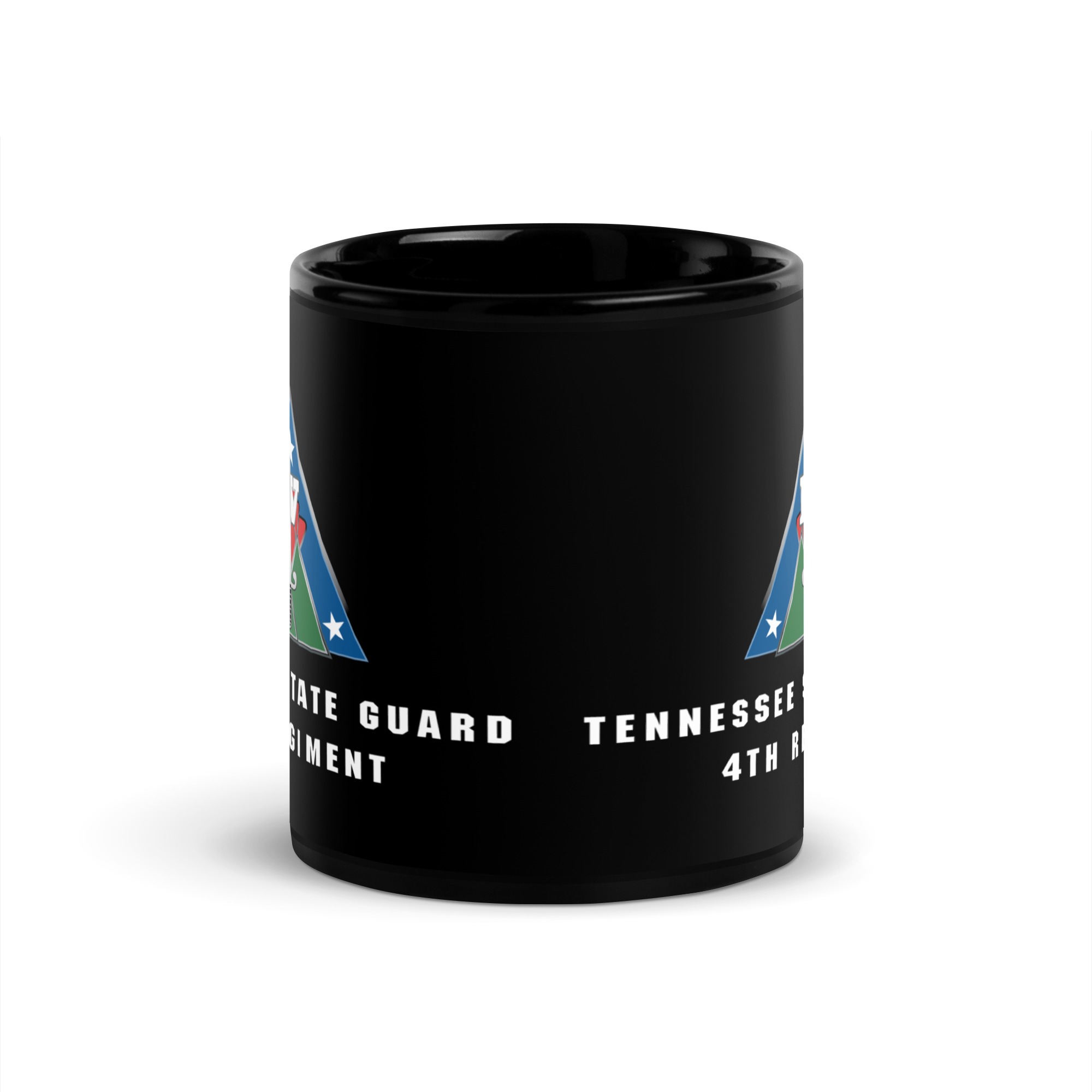 Tennessee State Guard 4th Regiment Black Glossy Mug - Image 3