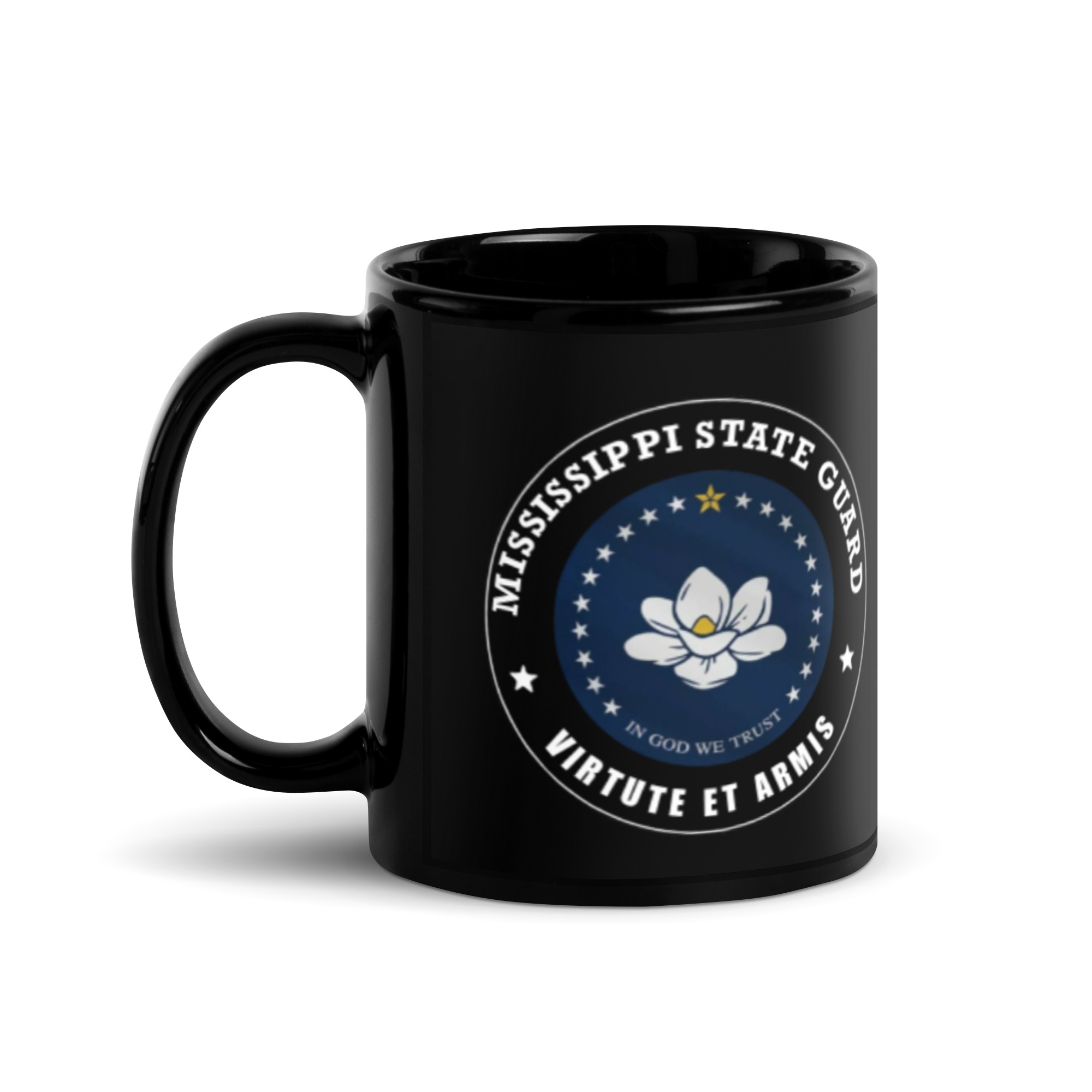 Mississippi State Guard Black Glossy Mug - Image 2