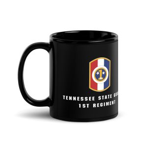 Tennessee State Guard 1st Regiment Black Glossy Mug