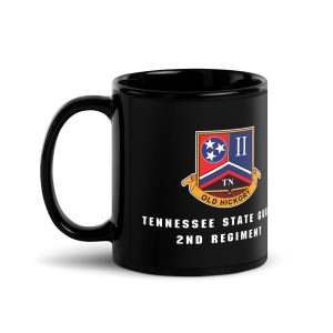 Tennessee State Guard 2nd Regiment Black Glossy Mug
