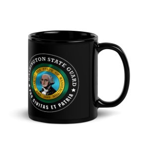 Washington State Guard Black Glossy Mug