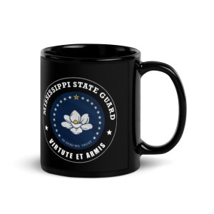 Mississippi State Guard Black Glossy Mug