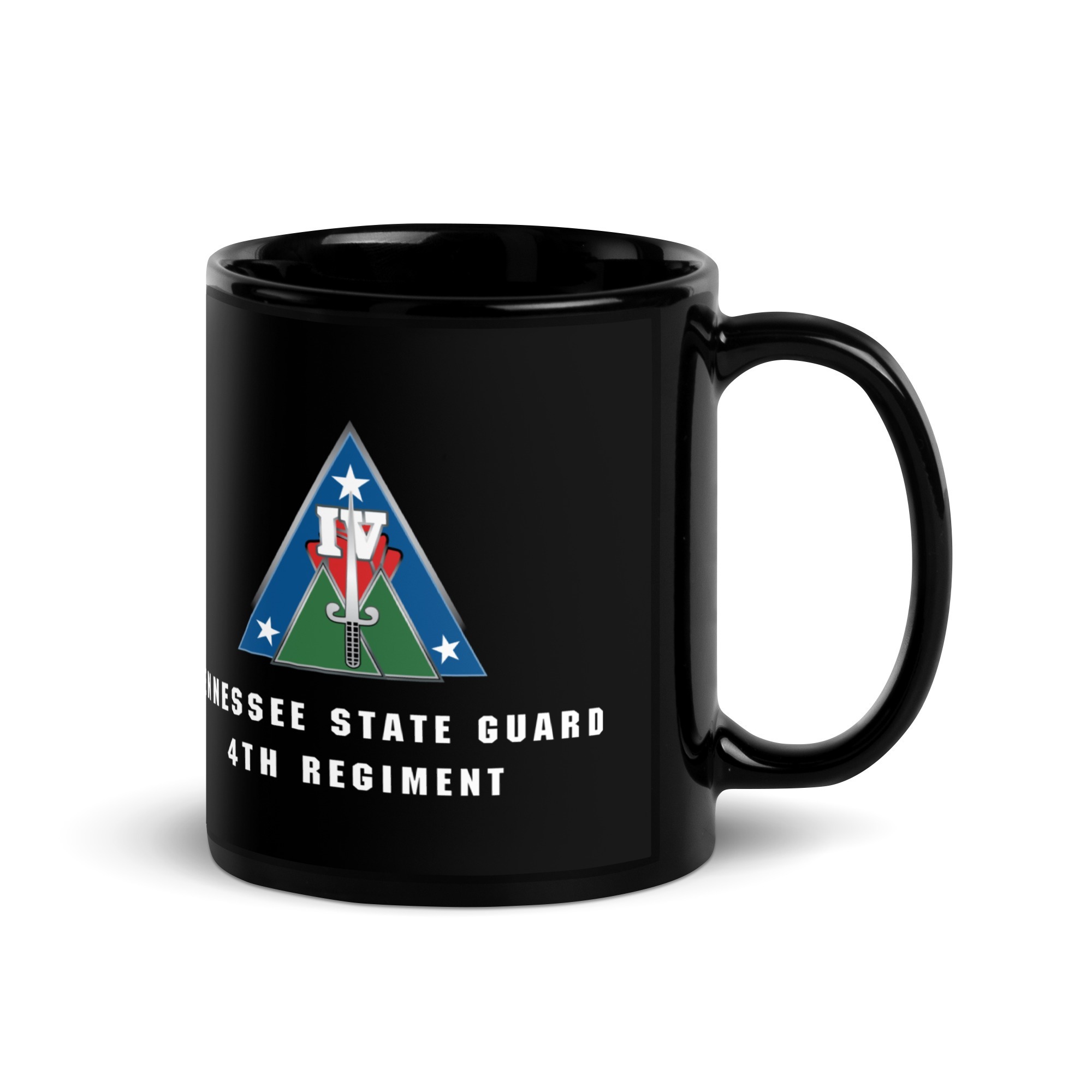 Tennessee State Guard 4th Regiment Black Glossy Mug - Image 2