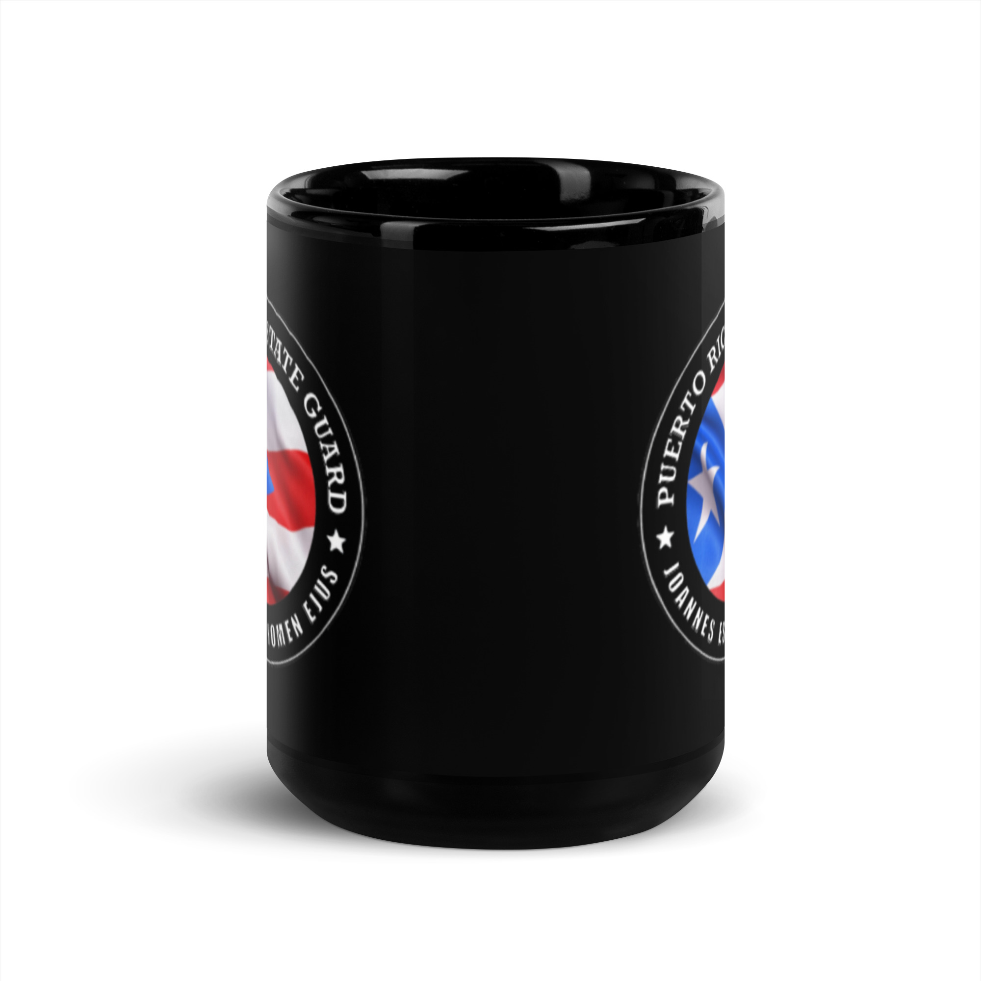 Puerto Rico State Guard Black Glossy Mug - Image 6